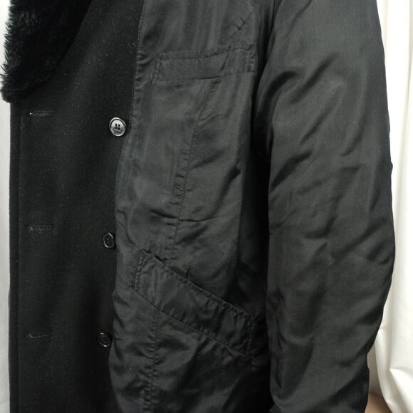 Wool and Silk Reversable Coat with Faux Fur - XL - CAROLINA COLORS - Picture 8 of 10